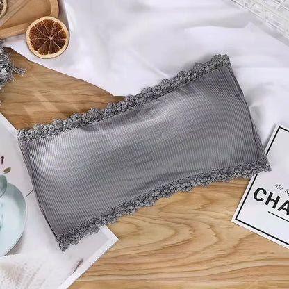 Lace Strapless Bra - Seamless Push Up Bralette | Wire Free Cotton Lace Bra