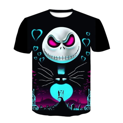 Halloween Skull Graphic Tee - Mens Hip Hop Streetwear T-shirt - ZOOMNSTORE