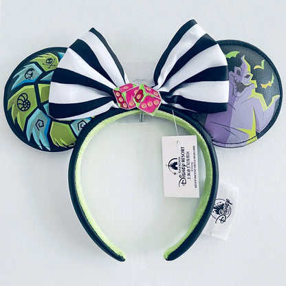 Disney Princess Headband - Mickey Ear Hair Hoop with Sequin Bow