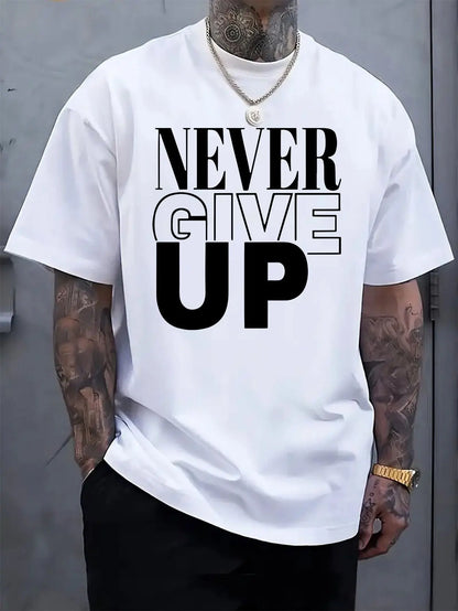 Men's Breathable T-Shirt - Soft Cotton Round Neck Short Sleeve Casual Tee