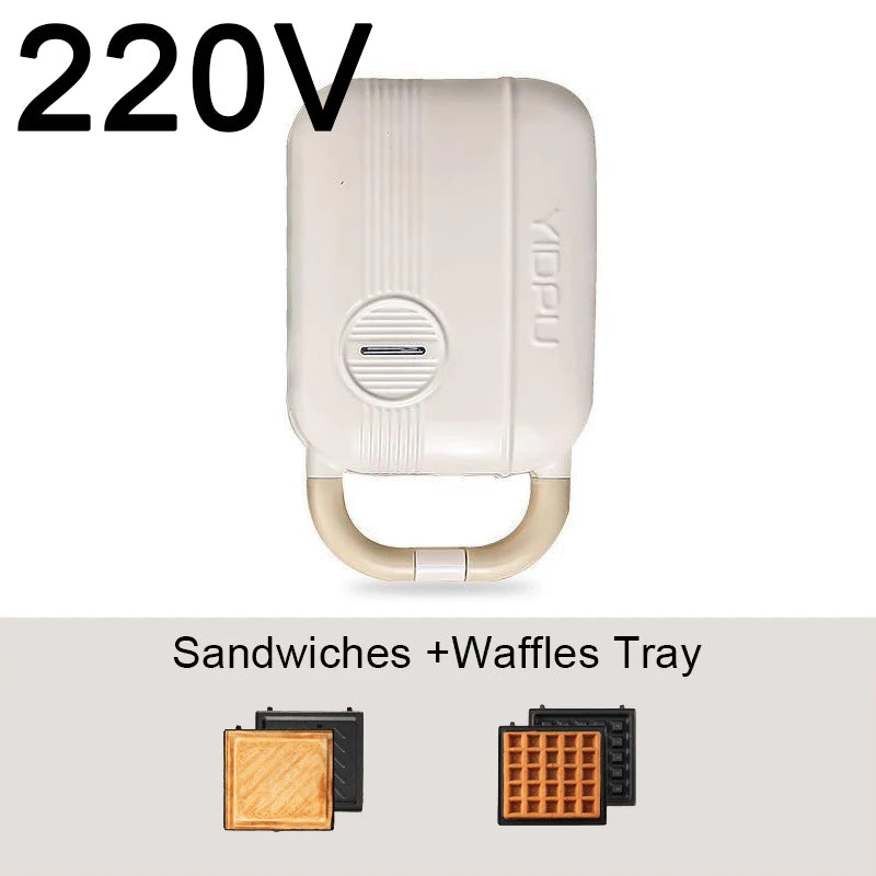 Mini Sandwich Maker - Electric Breakfast Multi Cooker for Toasts Pancakes Waffles  Donuts