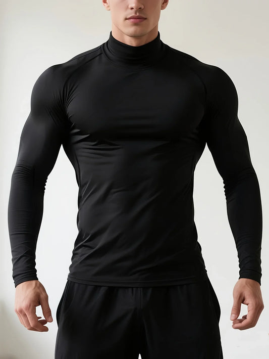 Men's Fleece Shirt - Long Sleeve Quick Dry Shirt | Breathable Workout Top