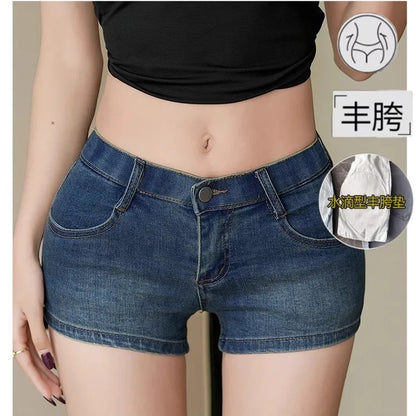 American Sle Hot Girl Low Waist Hip Enhancing Denim orts Women Summer New Slimming Small Size Versatile Hot Pants