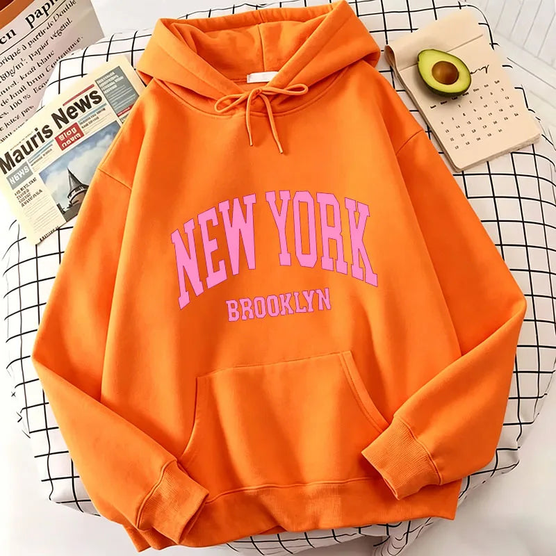 Fashion Casual New York Brook Letter Print Hoodies Spring Hoodies Sweatshirts Men Women Tops Hoodie Sweatshirt Hoody