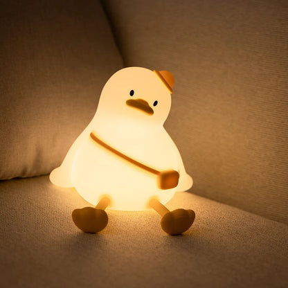 Silicone Night Light - Rechargeable Animal Night Lamp with Touch Sensor for Kids
