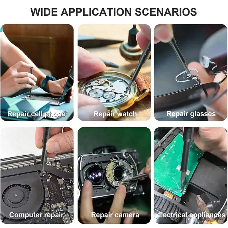 Precision Screwdriver Set - 324346 in 1 Multifunctional Tool with Magnetic Torx Phillips Bits for iPhone and Glass Repair