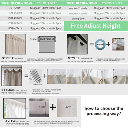 Japanese Linen Curtain – Sheer Breathable Drapes for Bedroom & Living Room Partition