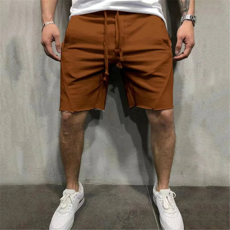 Men's Cargo Shorts – Green Summer Bermuda With Flap Pockets & Drawstring Waist