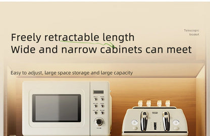 Retractable Hanging Basket - Stainless Steel Kitchen Storage Organizer With Large Capacity