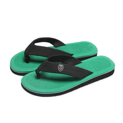 2025 Summer New Men's Flip Flops Indoor Outdoor Beach Sandals Thick Soft Sole Bathroom Slides Shoes Man Non-slip Home Slippers