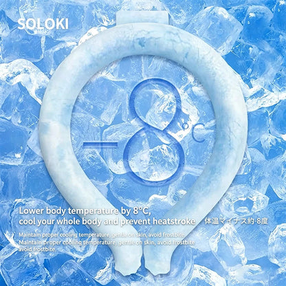 Summer Neck Cooling Tube Reusable Portable Ice Neck Cooler Ring Soft Silicone Cold Neck Wrap For Heat Relief And Outdoor Activit