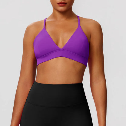 Tight Yoga Bra Women's Camisole Beautiful Back No Steel Ring Sports Bra Quick Drying Running Yoga Clothes Fitness Chest Pads