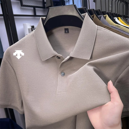 Mercerized Cotton100% Men's Summer Luxury Brand Short Sleeves Polo Shirt 25 Colors Choose From T-Shirt Business Leisure Men Top