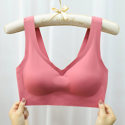 Seamless Sport Bra - Wireless Comfort Plus Size Bralette | Push Up, Lace Full Cup