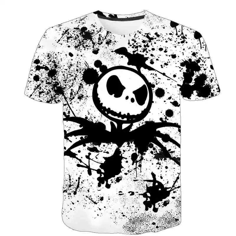 Halloween Skull Graphic Tee - Mens Hip Hop Streetwear T-shirt - ZOOMNSTORE