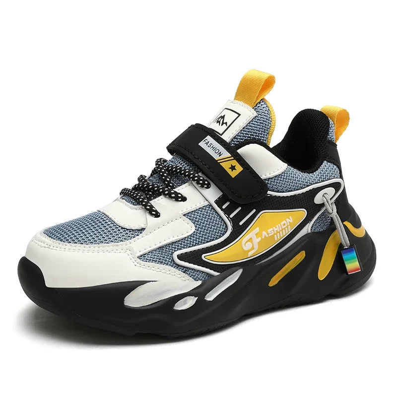 Big Kids Running Shoes Breathable Mesh with EVA Cushion - Non-Slip Rubber Sole Lightweight for School Sports