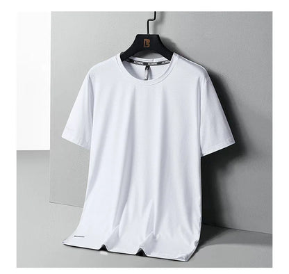 Men's Ice-Silk T-Shirt – Breathable Plus-Size Tee (up to 8XL)
