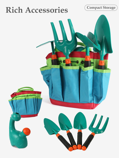 Gardening Tool Set Toys for kids, Children's Outdoor Garden Beach Cart Apron Glove Plant Flowers Tools Gifts for boys and girls