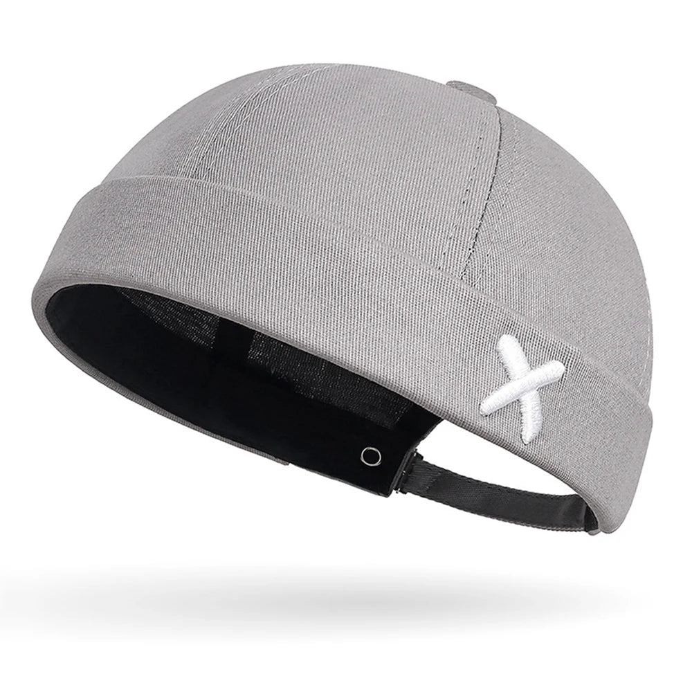 Denim Docker Cap – Brimless Sailor Beanie, Adjustable