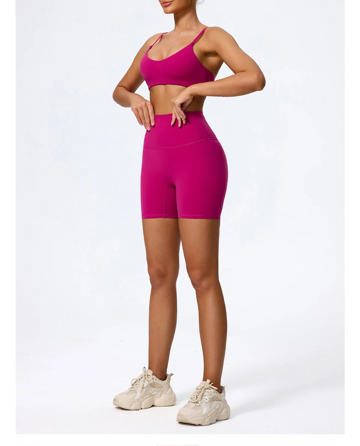 Women Sports Set – Summer Two Piece Gym Outfit With High Waist Leggings & Sleeveless Top