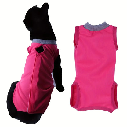 Cat Neutering Suit Comfortable Cat Recovery Suit Adjustable Cat Anti-licking Sterilization Clothes Pet Supplies Body Strap Vest