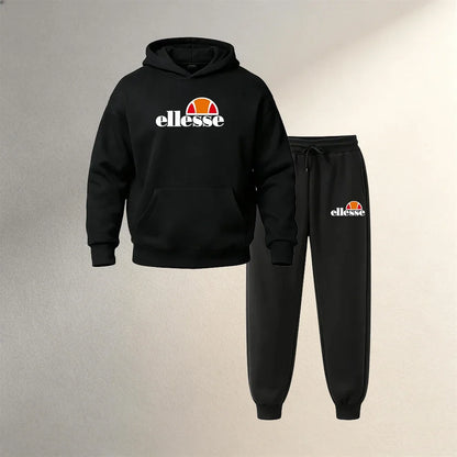 Men's Clothing Hoodies Sets 2 Pcs Autumn Winter Sport Casual Pullover Sweatshirts Tracksuit Fashion Warm Hoodie + Jogging Pants