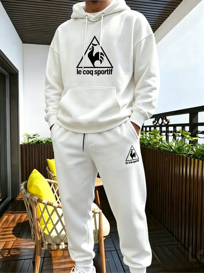 2026 Men's Suit Sporty Set - New Fall_Winter Two-Piece Couple Sweatshirt and Drawstring Casual Pants