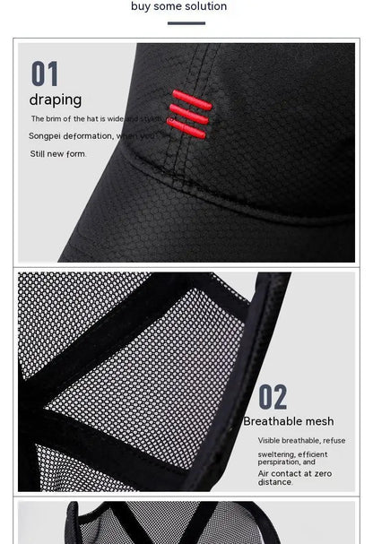 Oversize Big Head Man Plus Size Baseball Cap Spring Summer Thin Fabric Mesh Sun Hat Male Snapback M 55-59cm L 60-64cm