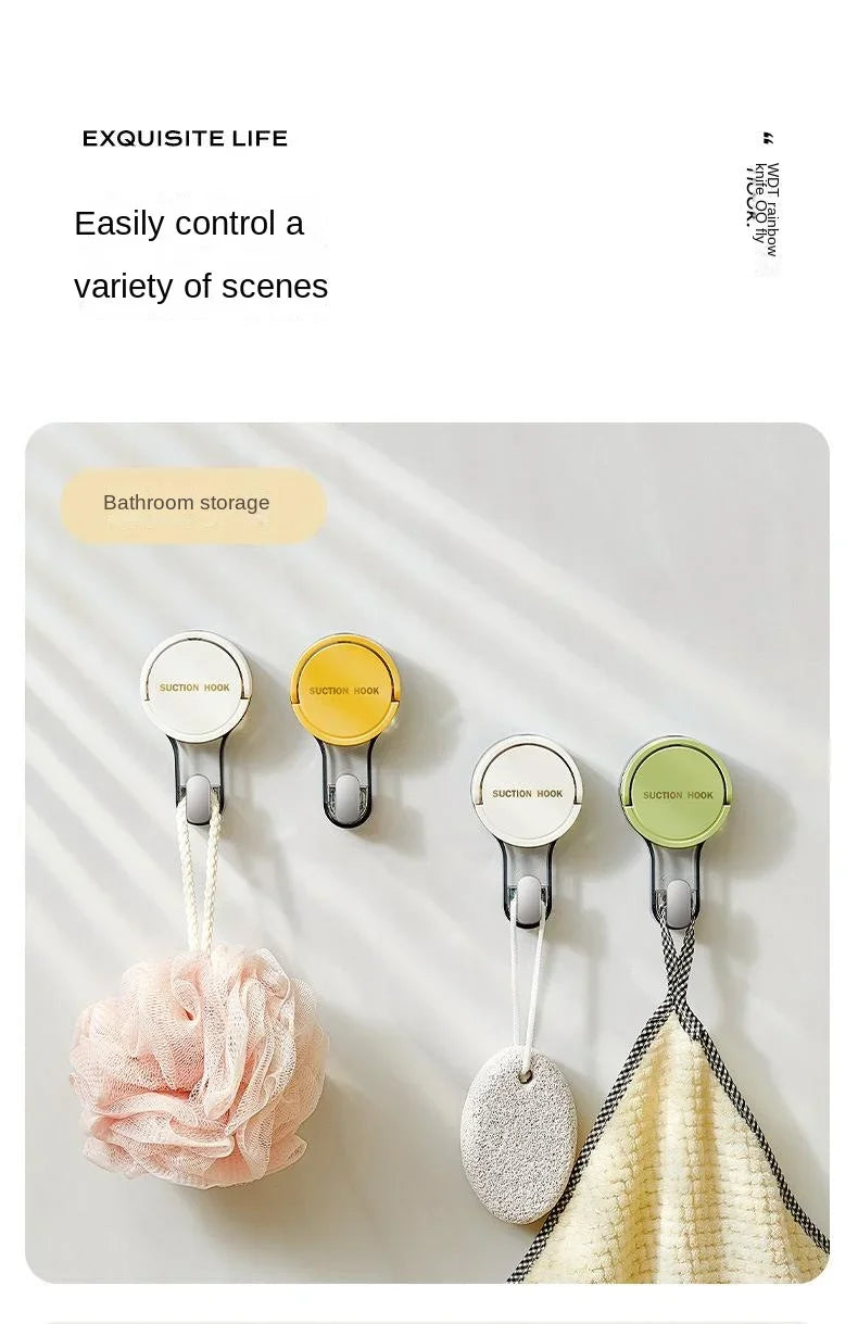 Wall Mounted Vacuum Suction Cup Hook - No-Drill Removable Key  Towel Hanger for Bathroom  Kitchen - ZOOMNSTORE