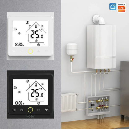 WiFi Floor Heating Thermostat - Smart Voice Control, Alexa Compatible, Programmable Timer