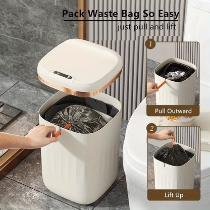 Large Rechargeable Touchless Smart Trash Can - 2022L Kitchen  Living Room Garbage Bin
