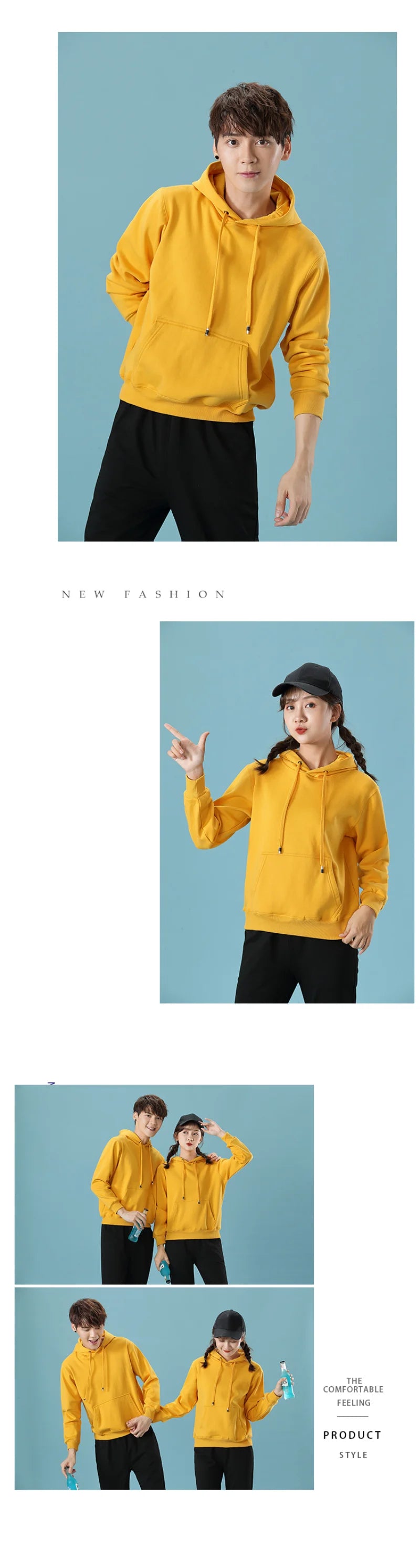 Cotton Men's and Women's Hooded Hoodie Pullover Custom Spring and Autumn Casual Hoodie Printed Logo Embroidery Design