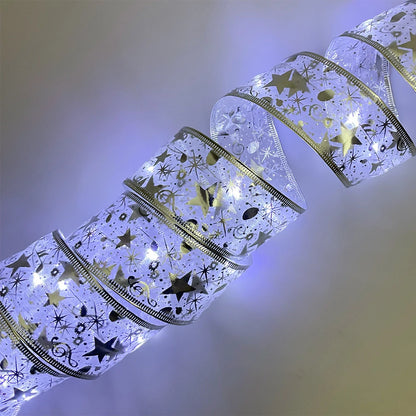 Christmas Fairy Light Ribbon - DIY Tree Ornaments for Home Decor - ZOOMNSTORE