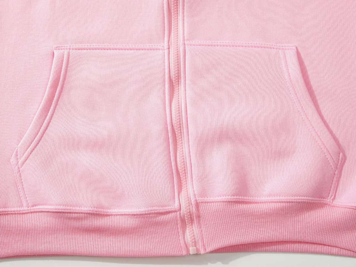 2025New Trendy Sweatshirt Coat Front Pockets Warm Zipper Lamb Wool Jacket Men and Woman Autumn Winter Pure Color Cardigan Hoodie