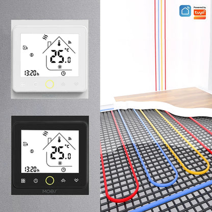 WiFi Floor Heating Thermostat - Smart Voice Control, Alexa Compatible, Programmable Timer