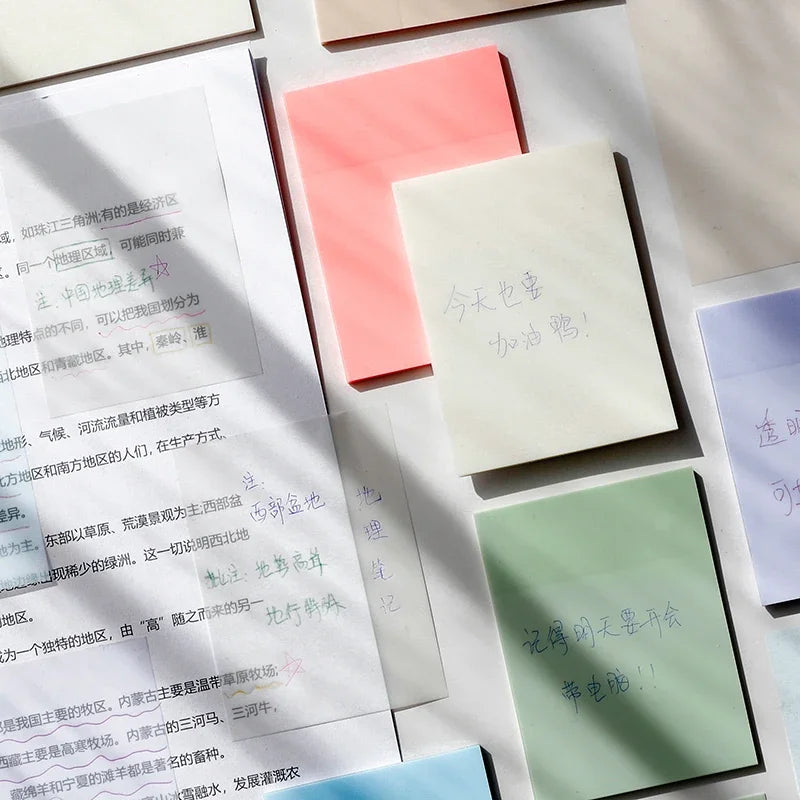 Transparent Waterproof Sticky Note Pads - 50100 Sheets for School  Office