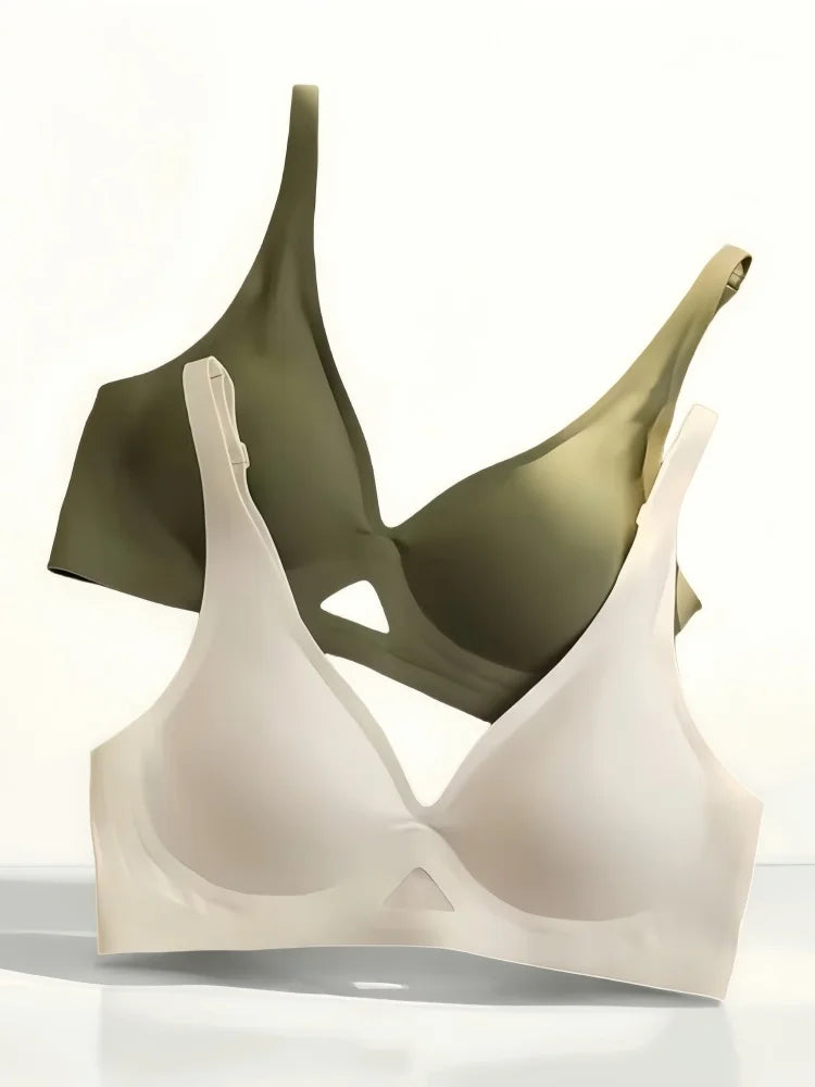 Push Up Bra Seamless Bras Wire Free Padded For Women U Shape Back V Neck