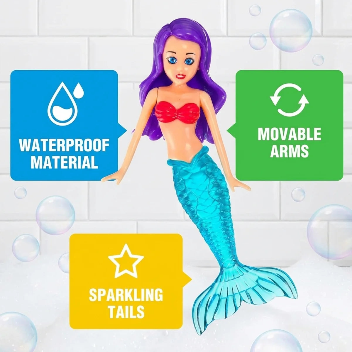 High-Quality Mermaid Diving Toys, Mermaid Bathtub Toys, Mermaid Swimming Pool Toys, Children's Boys' & Girls' Adult Swimming Pool Games