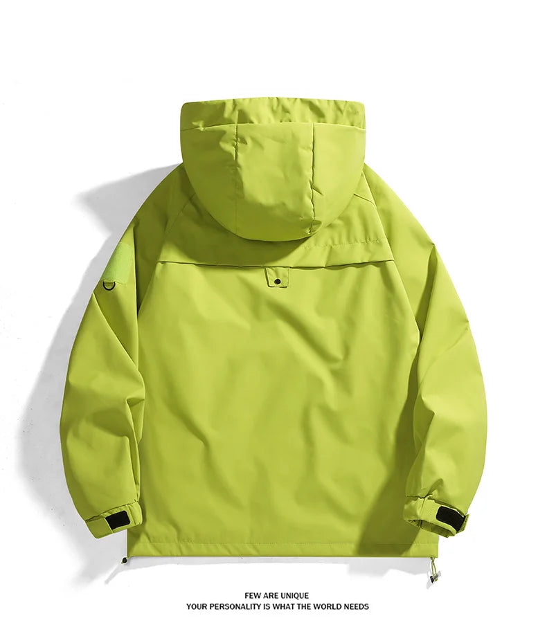 CHRLCK Unisex Outdoor Waterproof Jacket Windbreaker Coat Autumn Breathable Fishing Camping Windproof Jackets Men Women Clothing