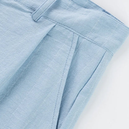 Linen Casual Pants - Men’s Striped Straight-Leg Breathable Loose Trousers for Spring