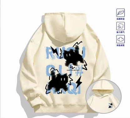 2026 Trendy _Haze Blue_ Cat Hoodie - Both Men's and Women's Spring_Autumn Multi-Purpose Coat - Cool Fashion Item