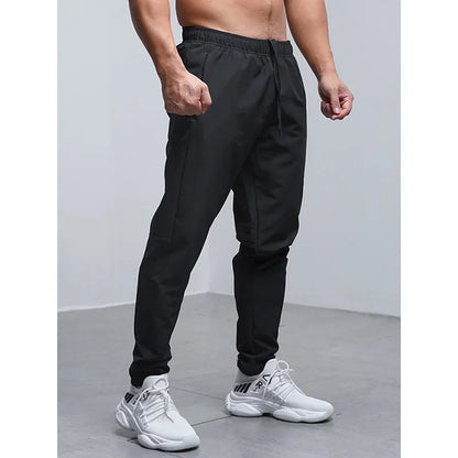 Men's Running Pants - Breathable Waterproof Sweatpants With Elastic Waist & Zip Pocket