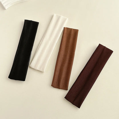 Four Seasons Solid Sports Headbands For Women Fitness Running Yoga Solid Color Elastic Hairbands Stretch Makeup Hair Accessories