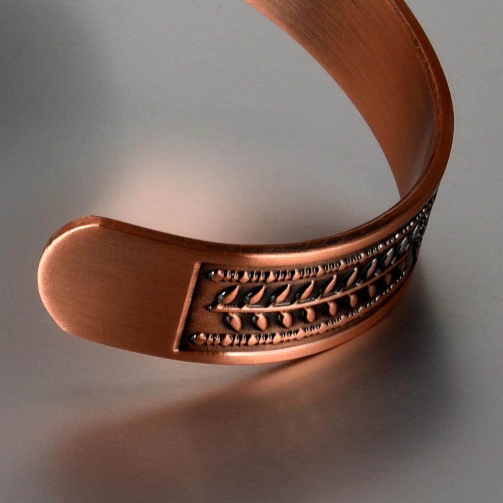 Vinterly Pure Copper Bracelet Yggdrasil Viking Adjustable Magnetic Bangles Arthritis Relief Health High Magnet Jewelry Resizable