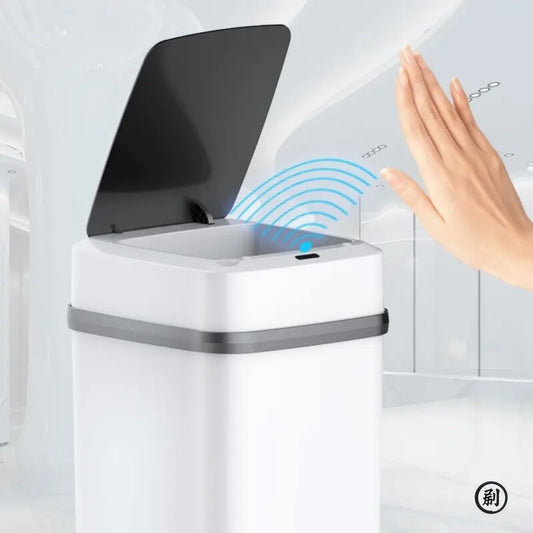 Smart Touch Trash Can - 13L Kitchen and Bathroom Waste Bin
