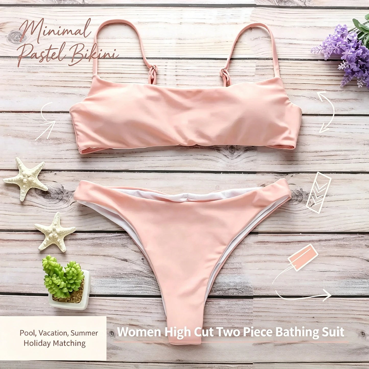 DAILOU New Solid Sexy Bikini Set Women Swimming Suit Fashion Swimsuit Two-Piece Swimwear Bathing Suit Female Biquini S-XL Sets