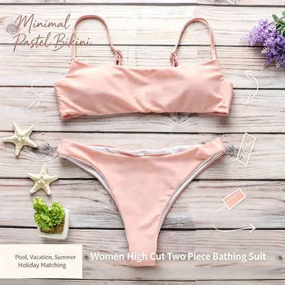 DAILOU New Solid Sexy Bikini Set Women Swimming Suit Fashion Swimsuit Two-Piece Swimwear Bathing Suit Female Biquini S-XL Sets
