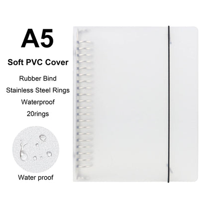 Loose Leaf Notebook - Waterproof Binder Cover With Metal Ring & Detachable Pages