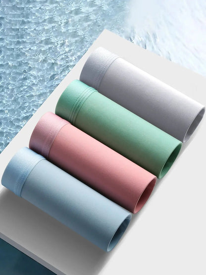 Mens Ice Silk Boxers - Breathable Soft Underwear for Sports  Casual Wear