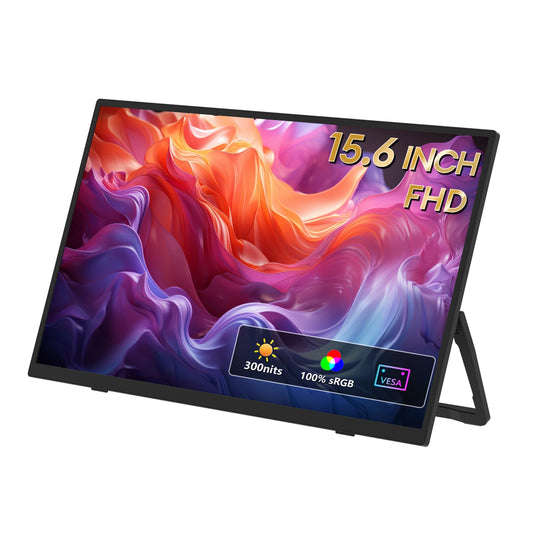 Portable Gaming Monitor 15.6 Inch FHD IPS Panel Display With Back Stand - Ultrathin